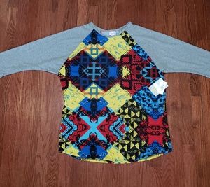 LuLaRoe Randy Baseball 3/4 Sleeve Tee
